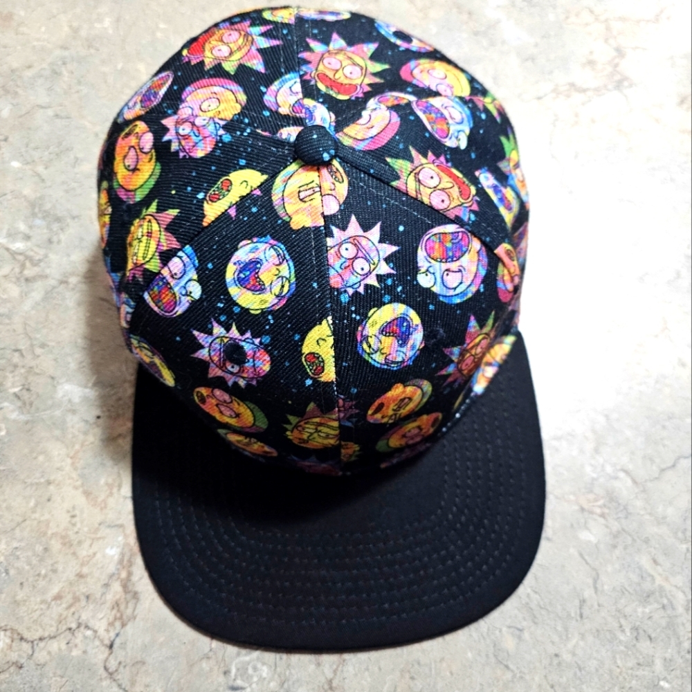 Rick & Morty Adult Swim Snap Back Flat Bill Hat